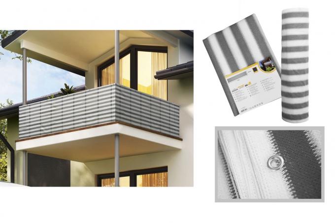 バルコニーのHdpeの陰の網0.9x5mの紫外線帆仕上げ 4